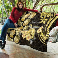 Personalised Aloha Hawaii Oahu Island Quilt Gathering Place Sea Turtle Ilima Flowers