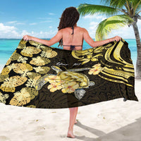Personalised Aloha Hawaii Oahu Island Sarong Gathering Place Sea Turtle Ilima Flowers