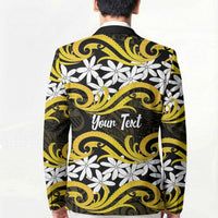 Personalised Cook Islands Aitutaki Blazer Tiare Maori Polynesian Waves Tattoo