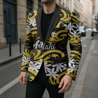 Personalised Cook Islands Aitutaki Blazer Tiare Maori Polynesian Waves Tattoo