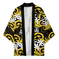 Personalised Cook Islands Aitutaki Kimono Tiare Maori Polynesian Waves Tattoo