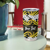 Personalised Cook Islands Aitutaki Tumbler Cup Tiare Maori Polynesian Waves Tattoo LT14 - Polynesian Pride