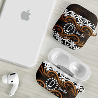 Personalised Cook Islands Rakahanga AirPods Case Tiare Maori Polynesian Waves Tattoo LT14 - Polynesian Pride