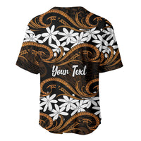 Personalised Cook Islands Rakahanga Baseball Jersey Tiare Maori Polynesian Waves Tattoo LT14 - Polynesian Pride