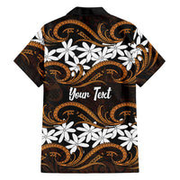 Personalised Cook Islands Rakahanga Family Matching Tank Maxi Dress and Hawaiian Shirt Tiare Maori Polynesian Waves Tattoo