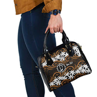 Personalised Cook Islands Rakahanga Shoulder Handbag Tiare Maori Polynesian Waves Tattoo LT14 - Polynesian Pride