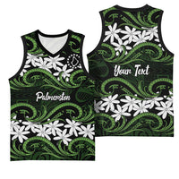 Personalised Cook Islands Palmerston Basketball Jersey Tiare Maori Polynesian Waves Tattoo LT14 - Polynesian Pride