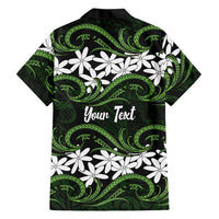 Personalised Cook Islands Palmerston Hawaiian Shirt Tiare Maori Polynesian Waves Tattoo LT14 - Polynesian Pride