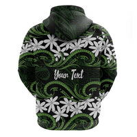 Personalised Cook Islands Palmerston Hoodie Tiare Maori Polynesian Waves Tattoo LT14 - Polynesian Pride