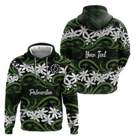Personalised Cook Islands Palmerston Hoodie Tiare Maori Polynesian Waves Tattoo LT14 - Polynesian Pride