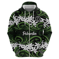 Personalised Cook Islands Palmerston Hoodie Tiare Maori Polynesian Waves Tattoo LT14 - Polynesian Pride