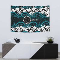 Personalised Cook Islands Penrhyn Atoll Tapestry Tiare Maori Polynesian Waves Tattoo