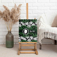 Personalised Cook Islands Mitiaro Canvas Wall Art Tiare Maori Polynesian Waves Tattoo LT14 - Polynesian Pride