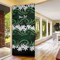 Personalised Cook Islands Mitiaro Door Cover Tiare Maori Polynesian Waves Tattoo LT14 - Polynesian Pride