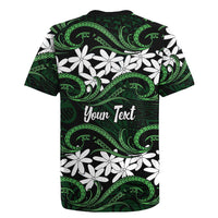 Personalised Cook Islands Mitiaro Rugby Jersey Tiare Maori Polynesian Waves Tattoo LT14 - Polynesian Pride