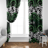 Personalised Cook Islands Mitiaro Window Curtain Tiare Maori Polynesian Waves Tattoo LT14 - Polynesian Pride