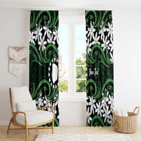 Personalised Cook Islands Mitiaro Window Curtain Tiare Maori Polynesian Waves Tattoo LT14 - Polynesian Pride