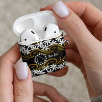 Personalised Cook Islands Manihiki AirPods Case Tiare Maori Polynesian Waves Tattoo LT14 - Polynesian Pride