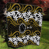 Personalised Cook Islands Manihiki Quilt Tiare Maori Polynesian Waves Tattoo LT14 - Polynesian Pride