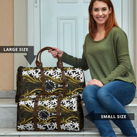 Personalised Cook Islands Manihiki Travel Bag Tiare Maori Polynesian Waves Tattoo LT14 - Polynesian Pride