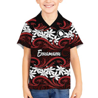 Personalised Cook Islands Atiu Enuamanu Family Matching Summer Maxi Dress and Hawaiian Shirt Tiare Maori Polynesian Waves Tattoo