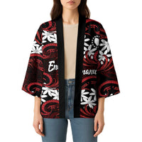 Personalised Cook Islands Atiu Enuamanu Kimono Tiare Maori Polynesian Waves Tattoo LT14 - Polynesian Pride