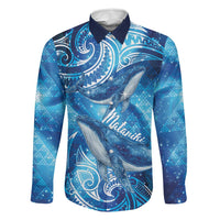 New Zealand Humpback Whale Matariki Family Matching Off Shoulder Short Dress and Hawaiian Shirt Maori New Year Taniko Niho Taniwha