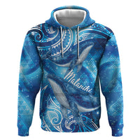 New Zealand Humpback Whale Matariki Hoodie Maori New Year Taniko Niho Taniwha