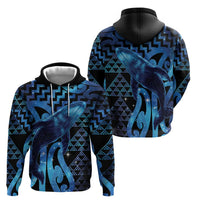 Humpback Whale Matariki New Zealand Hoodie NZ Maori Paikea Poutama Luxury Blue LT14 - Polynesian Pride