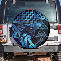 Humpback Whale Matariki New Zealand Spare Tire Cover NZ Maori Paikea Poutama Luxury Blue