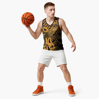 Humpback Whale Matariki New Zealand Basketball Jersey NZ Maori Paikea Poutama Luxury Gold