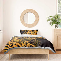 Humpback Whale Matariki New Zealand Bedding Set NZ Maori Paikea Poutama Luxury Gold