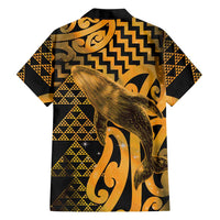 Humpback Whale Matariki New Zealand Family Matching Tank Maxi Dress and Hawaiian Shirt NZ Maori Paikea Poutama Luxury Gold