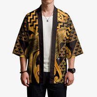 Humpback Whale Matariki New Zealand Kimono NZ Maori Paikea Poutama Luxury Gold