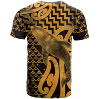 Humpback Whale Matariki New Zealand T Shirt NZ Maori Paikea Poutama Luxury Gold