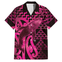 Humpback Whale Matariki New Zealand Family Matching Summer Maxi Dress and Hawaiian Shirt NZ Maori Paikea Poutama Luxury Pink