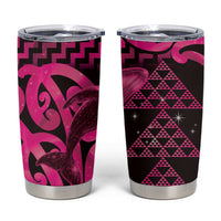 Humpback Whale Matariki New Zealand Tumbler Cup NZ Maori Paikea Poutama Luxury Pink