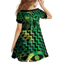 Humpback Whale Matariki New Zealand Family Matching Tank Maxi Dress and Hawaiian Shirt NZ Maori Paikea Poutama Luxury Green