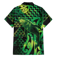 Humpback Whale Matariki New Zealand Family Matching Tank Maxi Dress and Hawaiian Shirt NZ Maori Paikea Poutama Luxury Green