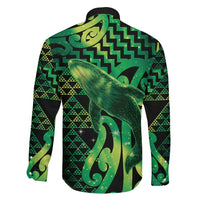 Humpback Whale Matariki New Zealand Family Matching Tank Maxi Dress and Hawaiian Shirt NZ Maori Paikea Poutama Luxury Green