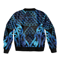 Taniko Motifs Matariki New Zealand Bomber Jacket NZ Niho Taniwha Poutama LT14 - Polynesian Pride