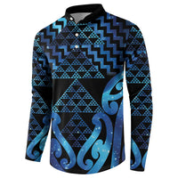 Taniko Motifs Matariki New Zealand Button Sweatshirt NZ Niho Taniwha Poutama LT14 - Polynesian Pride