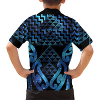 Taniko Motifs Matariki New Zealand Family Matching Summer Maxi Dress and Hawaiian Shirt NZ Niho Taniwha Poutama