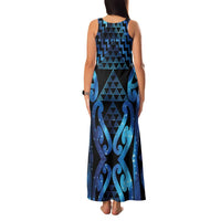 Taniko Motifs Matariki New Zealand Family Matching Tank Maxi Dress and Hawaiian Shirt NZ Niho Taniwha Poutama