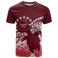 Cook Islands Mangaia Gospel Day T Shirt Polynesian Art With Sea Turtle