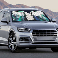 Aotearoa Korowai Motif Auto Sun Shade Hei Tiki Poutama Maori Pattern - Polynesian Pride