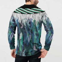 Aotearoa Korowai Motif Button Sweatshirt Hei Tiki Poutama Maori Pattern LT14 - Polynesian Pride