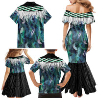 Aotearoa Korowai Motif Family Matching Mermaid Dress and Hawaiian Shirt Hei Tiki Poutama Maori Pattern LT14 - Polynesian Pride