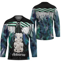 Aotearoa Korowai Motif Hockey Jersey Hei Tiki Poutama Maori Pattern LT14 - Polynesian Pride