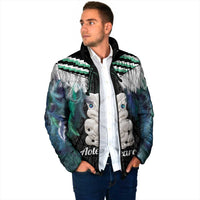 Aotearoa Korowai Motif Padded Jacket Hei Tiki Poutama Maori Pattern LT14 - Polynesian Pride